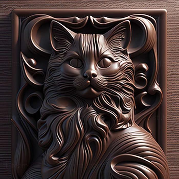 3D модель Йорк Шоколадный кот (STL)
